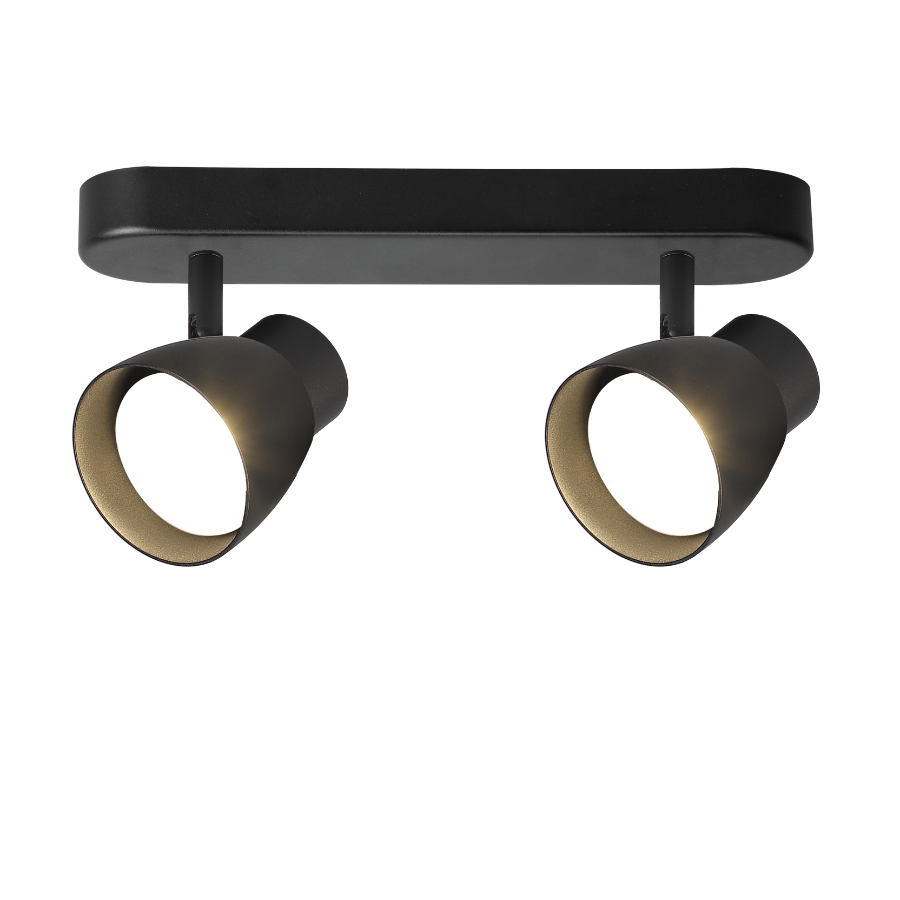 Dravo 2 czarny – spot sufitowy 2xGU10